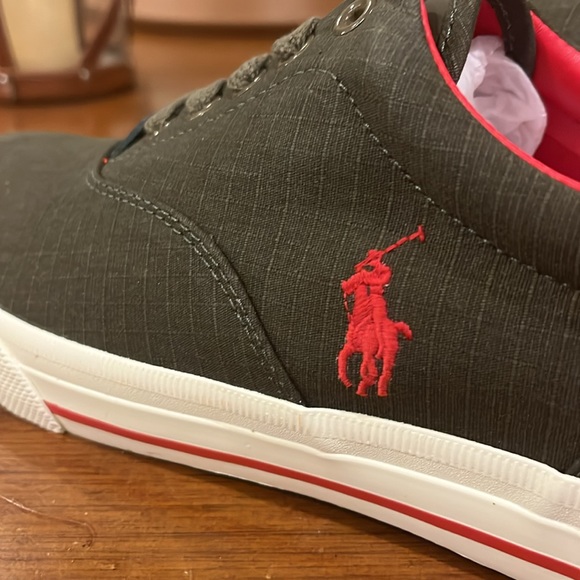 Polo Ralph Lauren Vaughn Ripstop Shoes Sneakers new deep olive Mens Sizes - Picture 7 of 12